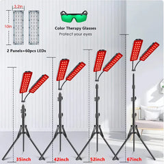 Dual-Head Tripod Red Light Therapy Lamp