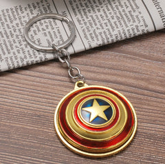 Marvel Hero Captain America Shield Keychain Car Key Holder